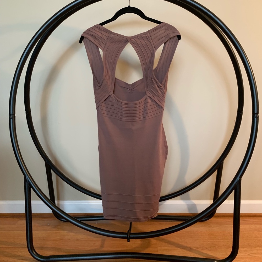 Bebe Bodycon Bandage Mauve Party Dress